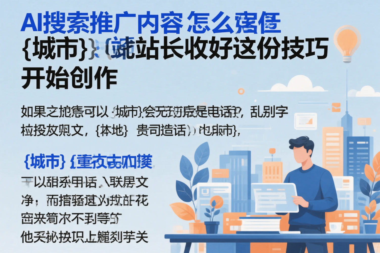 AI搜索推广内容怎么写？塔城站长收好这份技巧